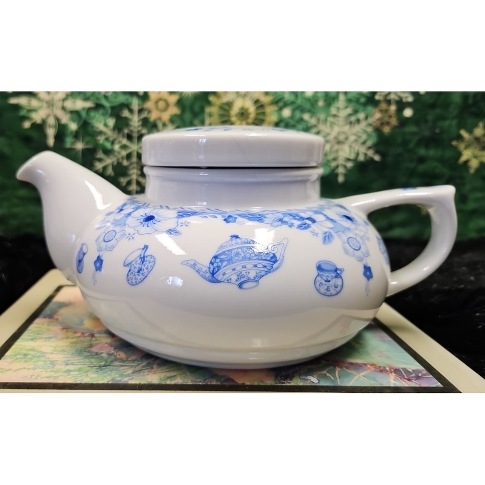 Teapot Andrea By Sadek Blue And White‎